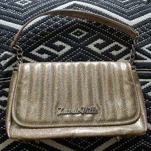 Lux de ville champagne/ gold sparkle bag